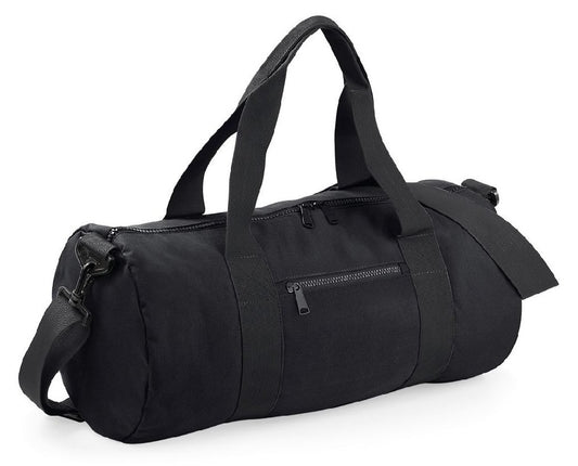 Sac barrel original de voyage contrasté  410 g/m² — coloris Black / Black #Couleur_Black-/-Black