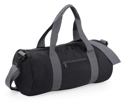 Sac barrel original de voyage contrasté  410 g/m² — coloris Black / Grey #Couleur_Black-/-Grey