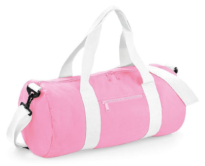 Sac barrel original de voyage contrasté  410 g/m² — coloris Classic Pink / White #Couleur_Classic-Pink-/-White