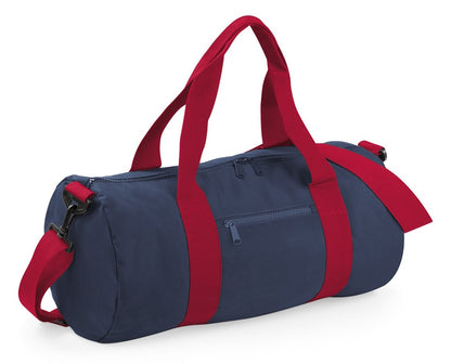 Sac barrel original de voyage contrasté  410 g/m² — coloris French Navy / Classic Red #Couleur_French-Navy-/-Classic-Red