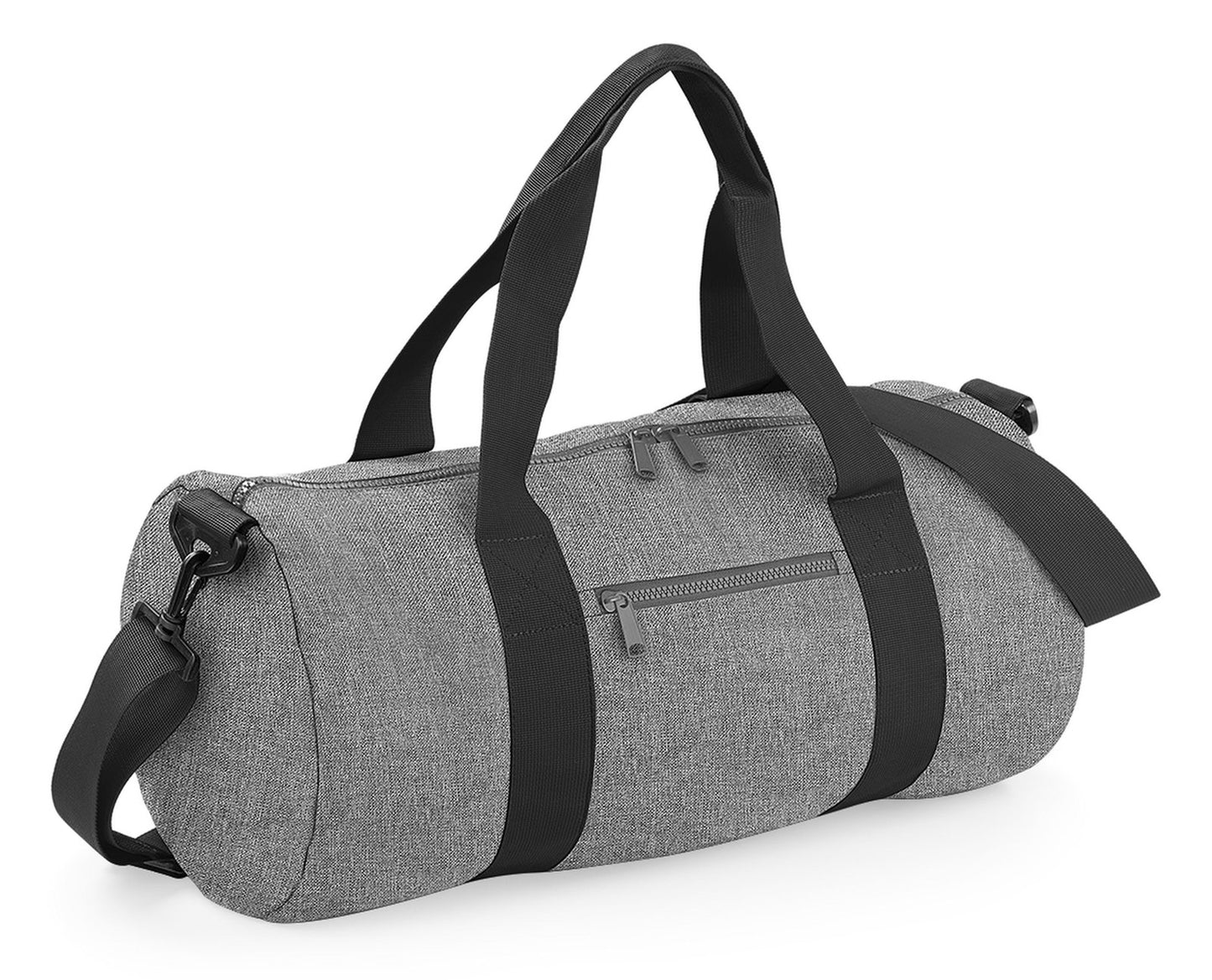 Sac barrel original de voyage contrasté  410 g/m² — coloris Grey Marl / Black #Couleur_Grey-Marl-/-Black
