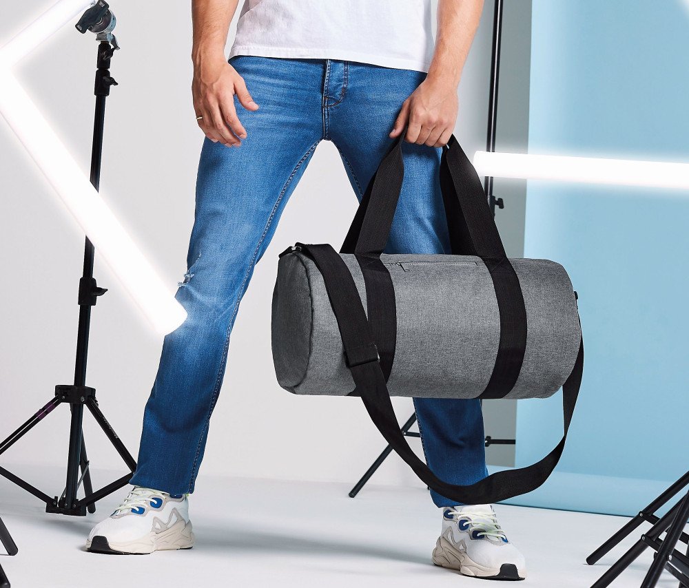 Sac barrel original de voyage contrasté  410 g/m²