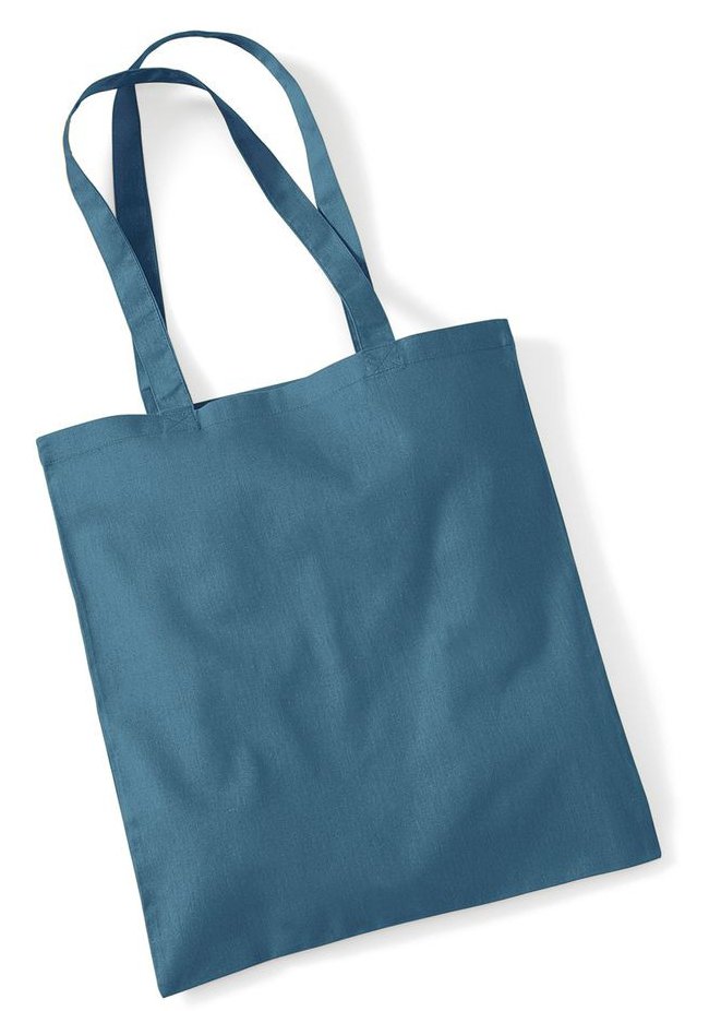 Sac shopping coton 140 g/m²  — coloris Airforce Blue #Couleur_Airforce-Blue