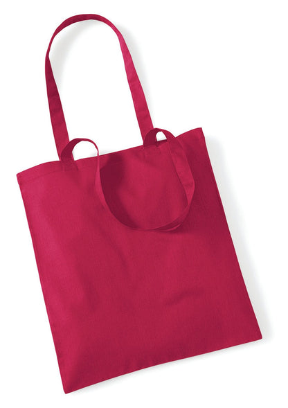 Sac shopping coton 140 g/m²  — coloris Cranberry #Couleur_Cranberry