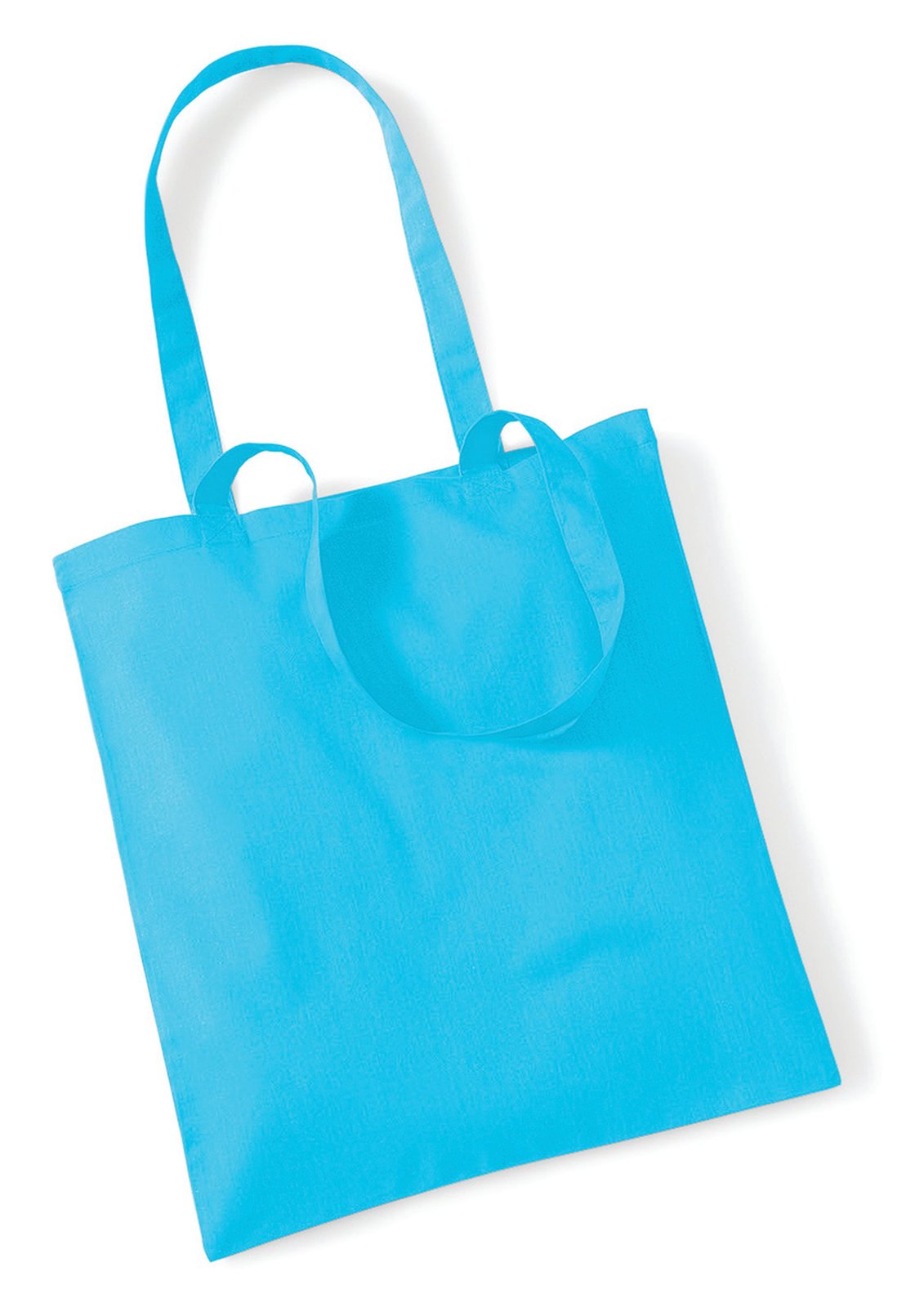 Sac shopping coton 140 g/m²  — coloris Surf Blue #Couleur_Surf-Blue