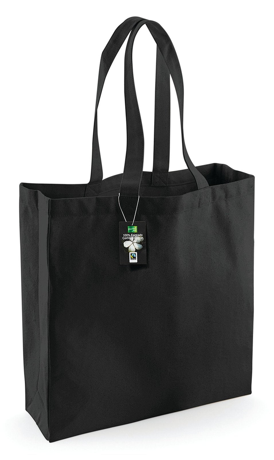 Sac shopping en coton issu du commerce équitable — coloris Black #Couleur_Black