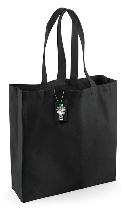 Sac shopping en coton issu du commerce équitable — coloris Black #Couleur_Black