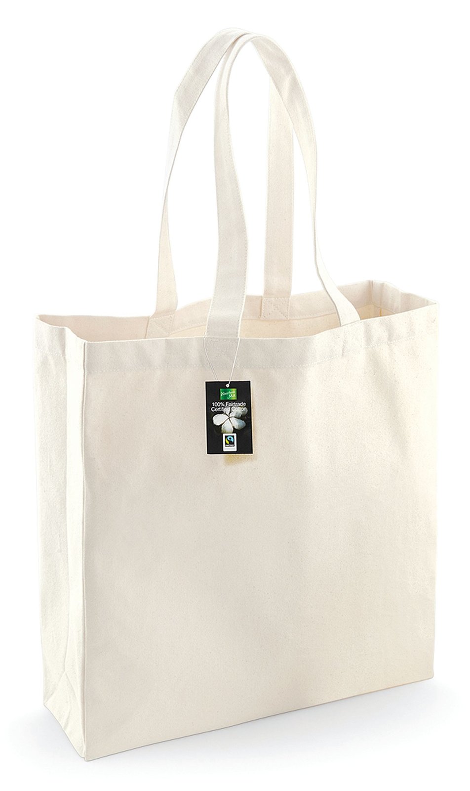 Sac shopping en coton issu du commerce équitable — coloris Natural #Couleur_Natural