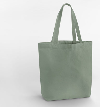 Sac shopping en coton lourd  — coloris Dusty Green #Couleur_Dusty-Green