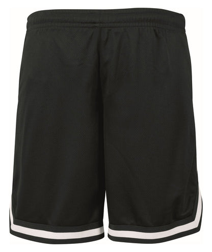 Short bicolore maille filet 130 g/m²  — coloris Black / Black / White #Couleur_Black-/-Black-/-White