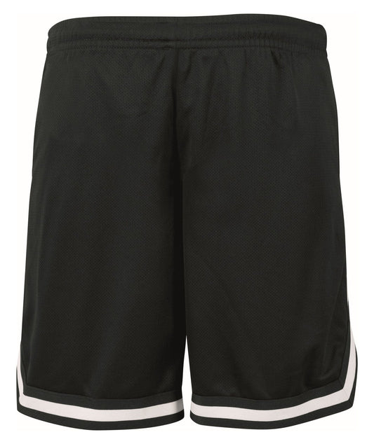 Short bicolore maille filet 130 g/m²  — coloris Black / Black / White #Couleur_Black-/-Black-/-White