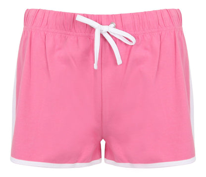 Short rétro femme — coloris Bright Pink / White #Couleur_Bright-Pink-/-White