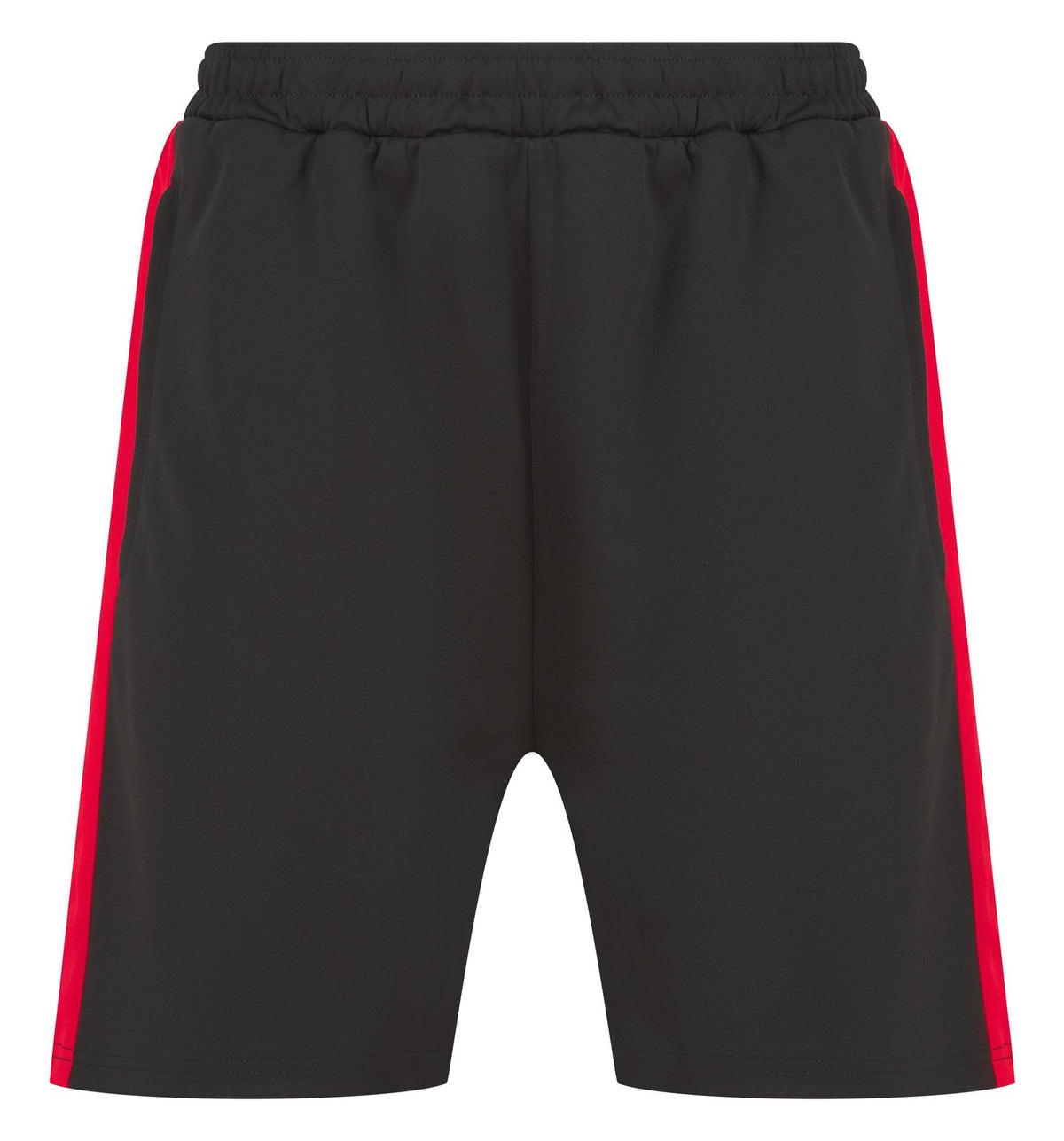 Short sport homme contrasté 250 g/m²  — coloris Black / Red #Couleur_Black-/-Red
