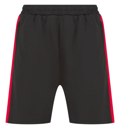 Short sport homme contrasté 250 g/m²  — coloris Black / Red #Couleur_Black-/-Red