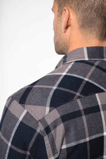 Surchemise à carreaux doublée sherpa homme