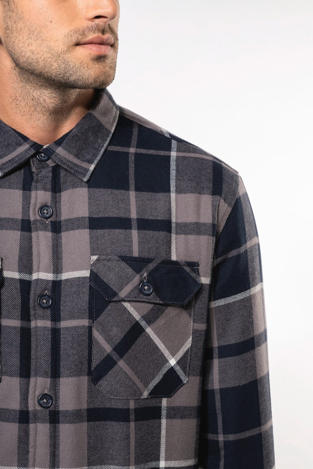 Surchemise à carreaux doublée sherpa homme