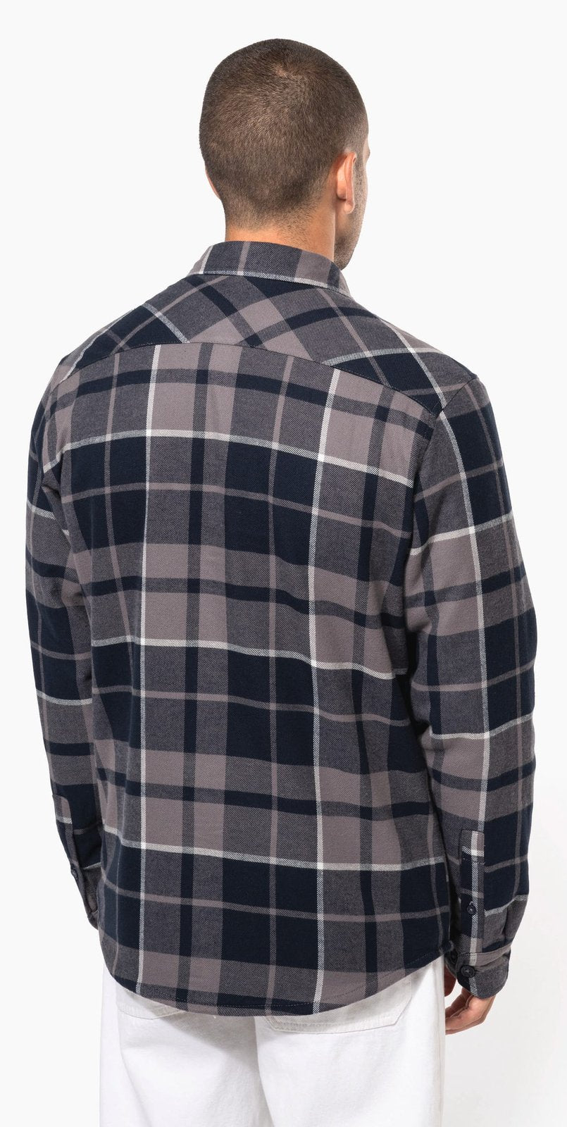 Surchemise à carreaux doublée sherpa homme