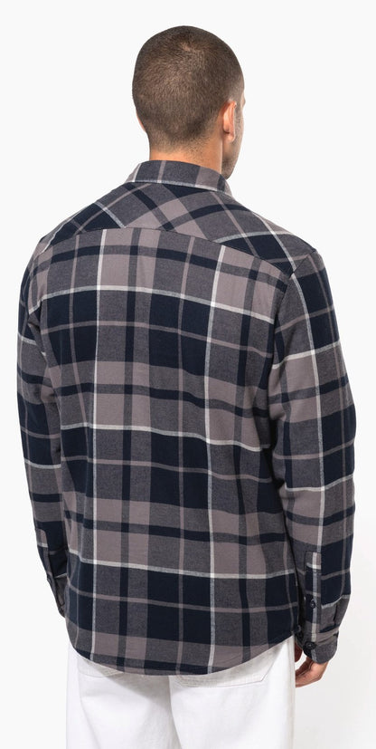 Surchemise à carreaux doublée sherpa homme