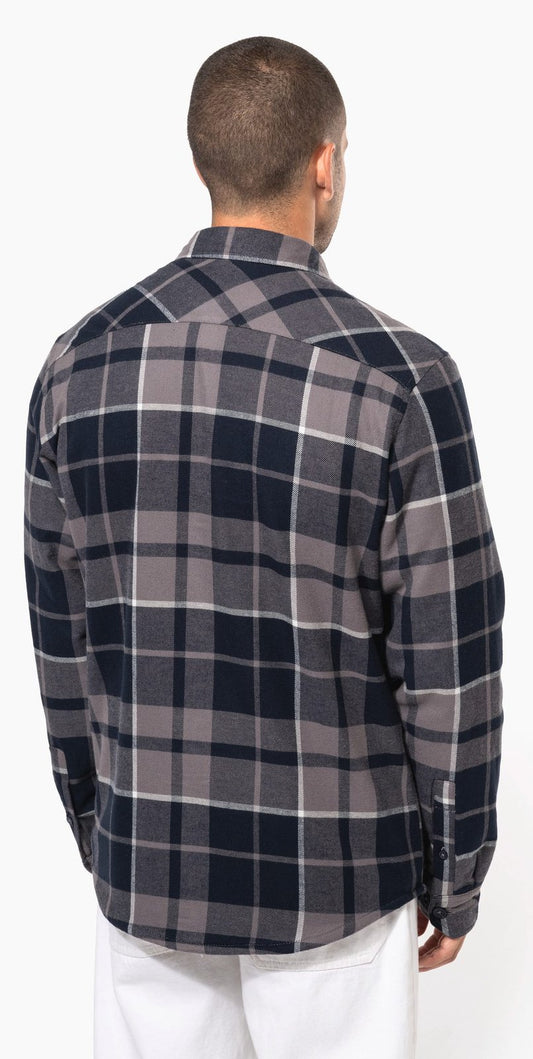 Surchemise à carreaux doublée sherpa homme