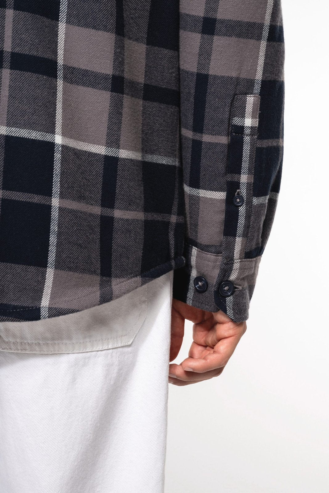 Surchemise à carreaux doublée sherpa homme