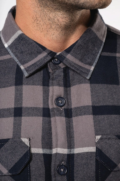 Surchemise à carreaux doublée sherpa homme