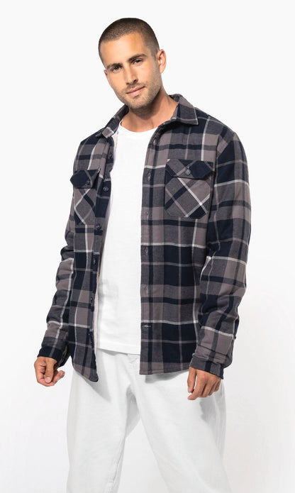 Surchemise à carreaux doublée sherpa homme