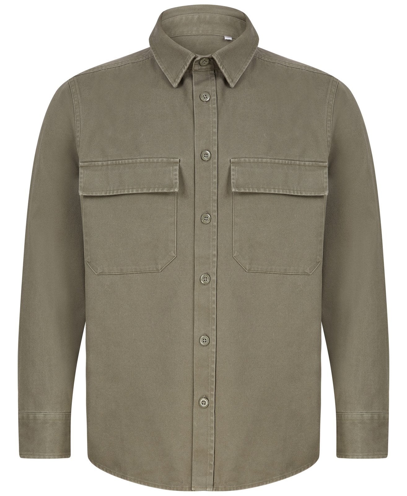 Surchemise en coton 265 g/m²  — coloris Khaki #Couleur_Khaki