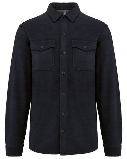 Surchemise polaire doublée sherpa polaire homme — coloris Navy / Storm Grey #Couleur_Navy-/-Storm-Grey