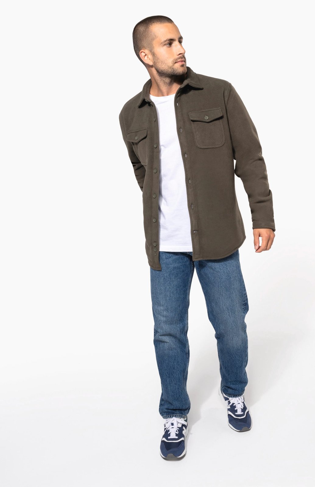 Surchemise polaire doublée sherpa polaire homme