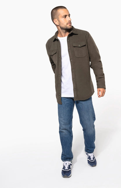 Surchemise polaire doublée sherpa polaire homme