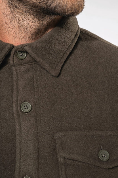 Surchemise polaire doublée sherpa polaire homme