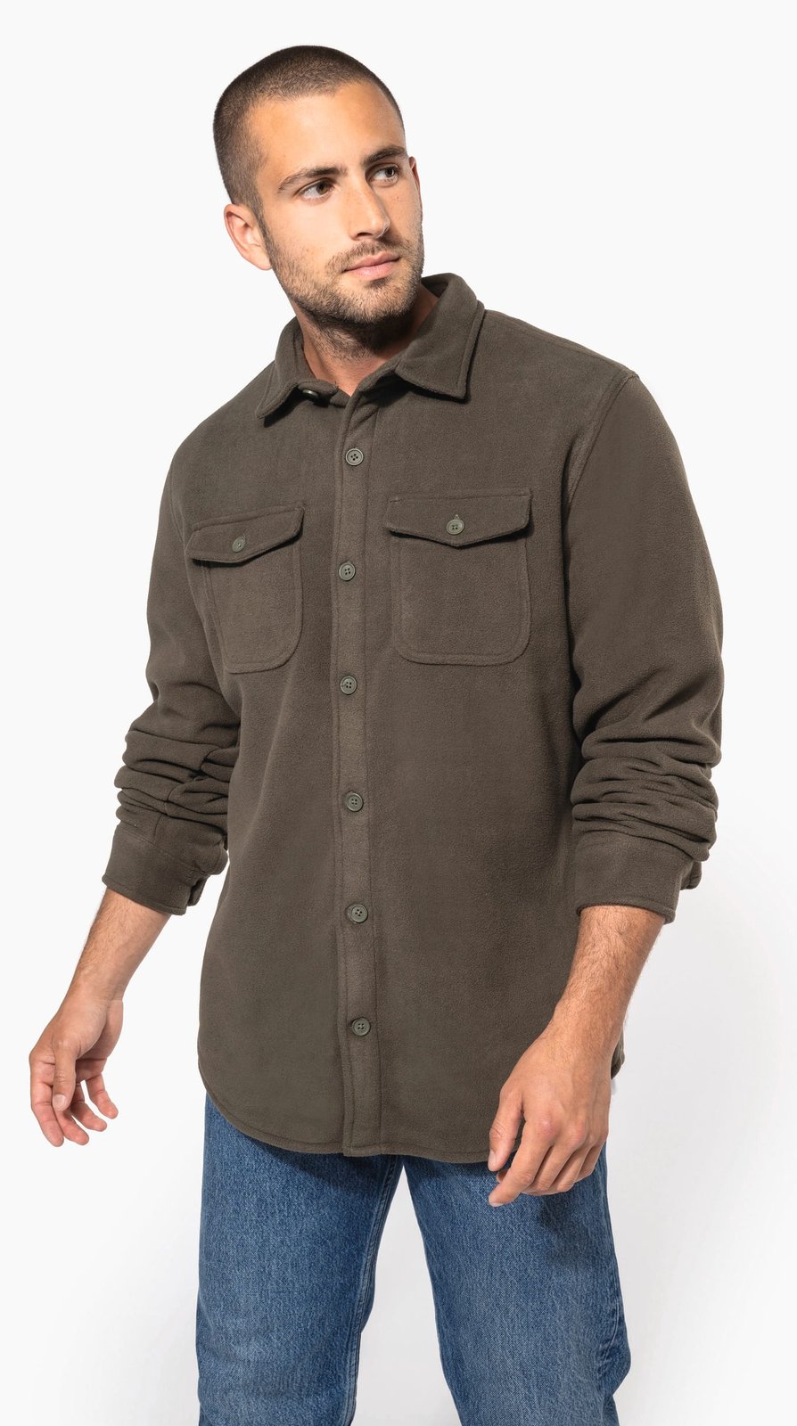 Surchemise polaire doublée sherpa polaire homme