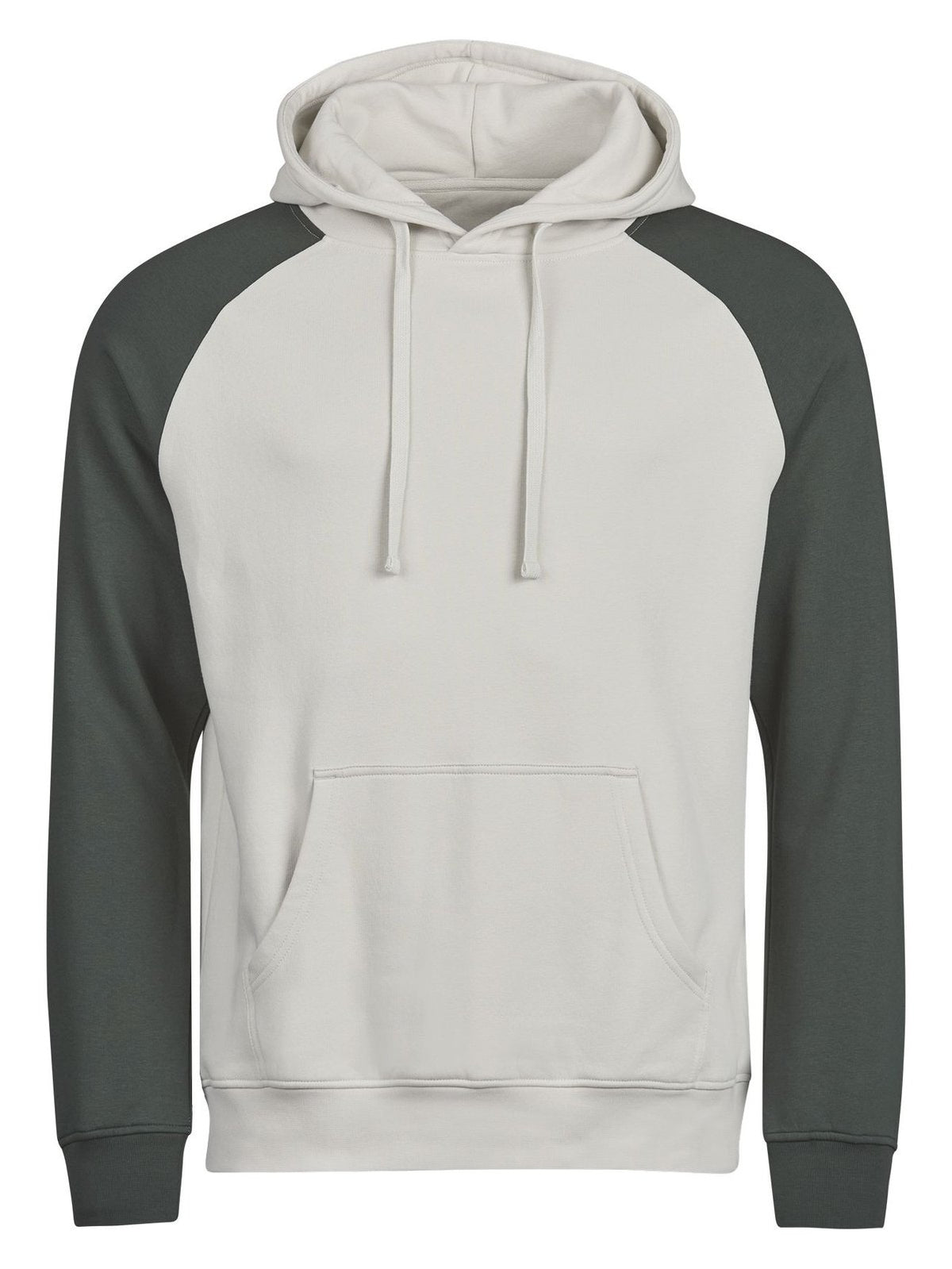 Sweat à capuche bicolore  — coloris Cement / Dark Green #Couleur_Cement-/-Dark-Green