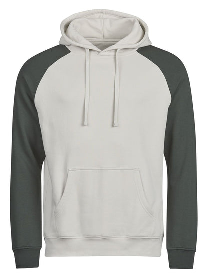 Sweat à capuche bicolore  — coloris Cement / Dark Green #Couleur_Cement-/-Dark-Green