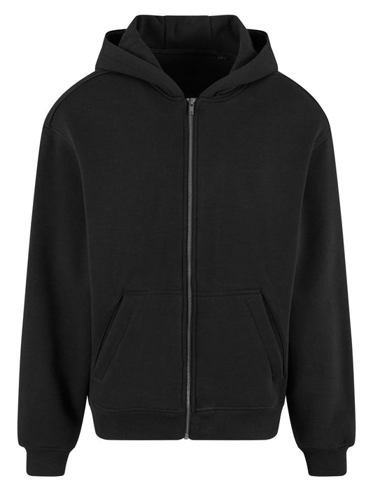 Sweat à capuche zippé ample 330 g/m² — coloris Black #Couleur_Black
