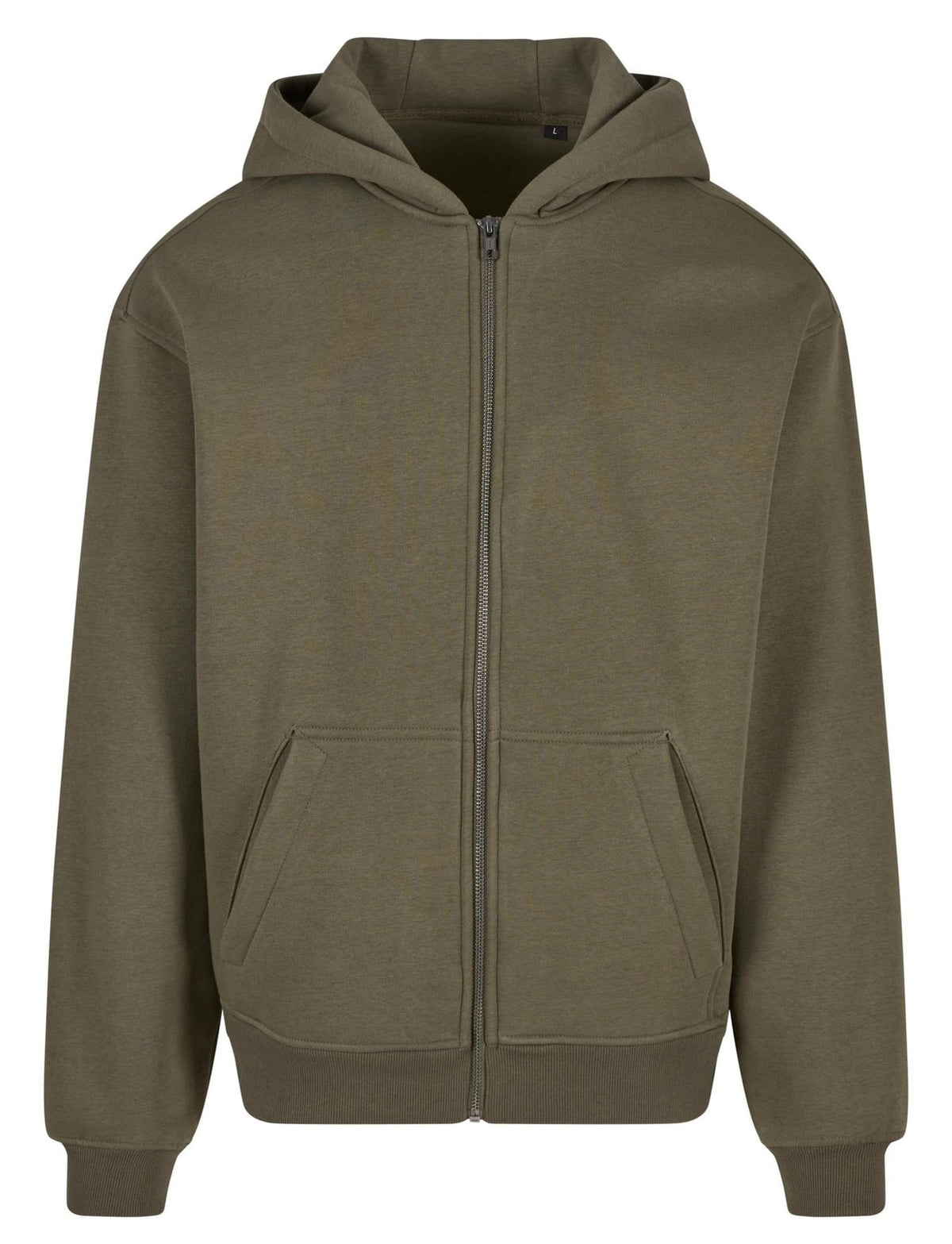Sweat à capuche zippé ample 330 g/m²  — coloris Olive #Couleur_Olive
