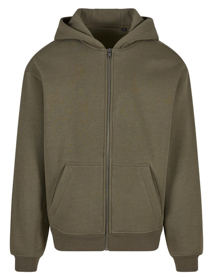 Sweat à capuche zippé ample 330 g/m²  — coloris Olive #Couleur_Olive