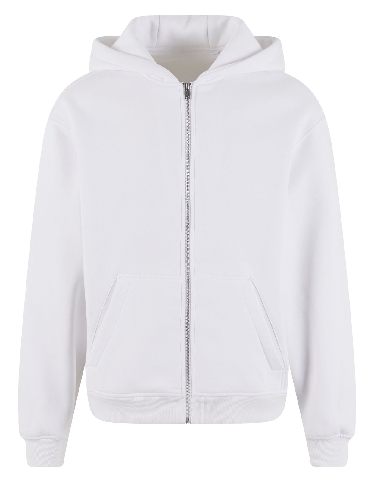 Sweat à capuche zippé ample 330 g/m²  — coloris White #Couleur_White