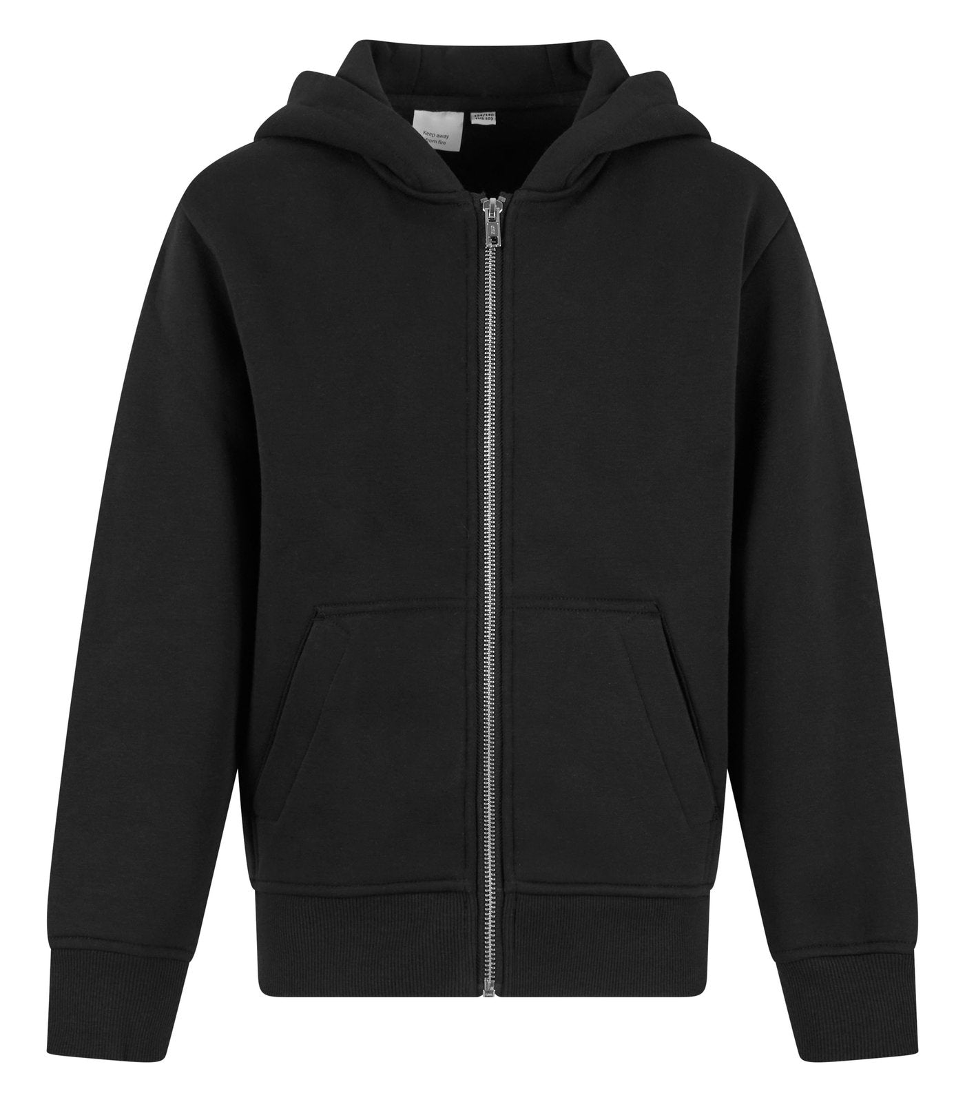 Sweat à capuche zippé pour enfant 330 g/m²  — coloris Black #Couleur_Black
