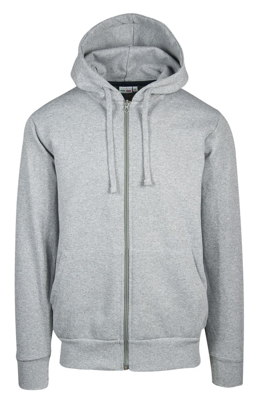 Sweat à capuche zippée classique made in Europe — coloris Ash #Couleur_Ash
