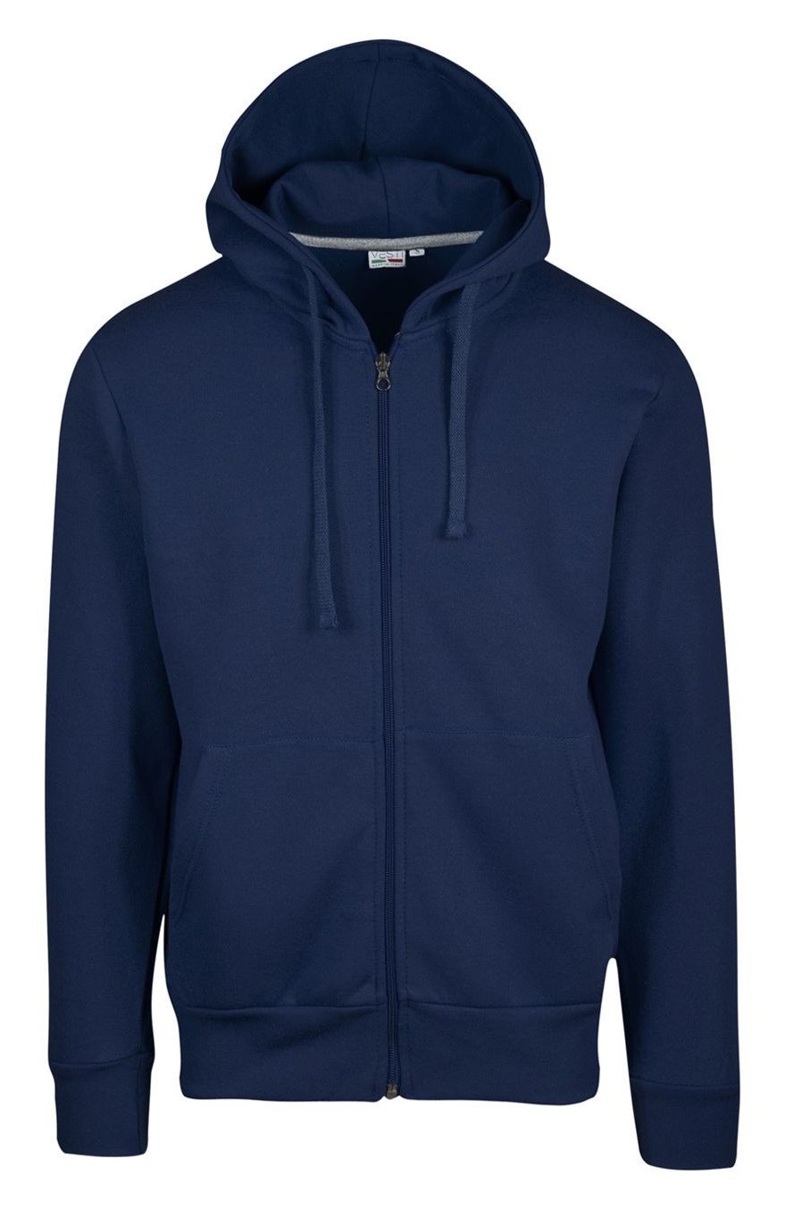 Sweat à capuche zippée classique made in Europe — coloris Blue #Couleur_Blue