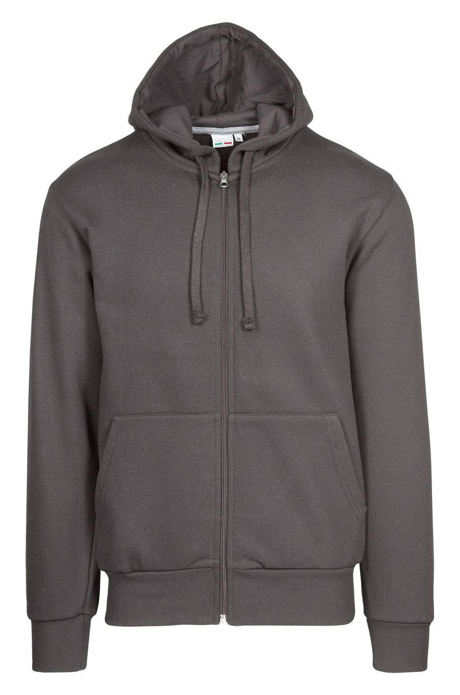 Sweat à capuche zippée classique made in Europe — coloris Dark Grey #Couleur_Dark-Grey