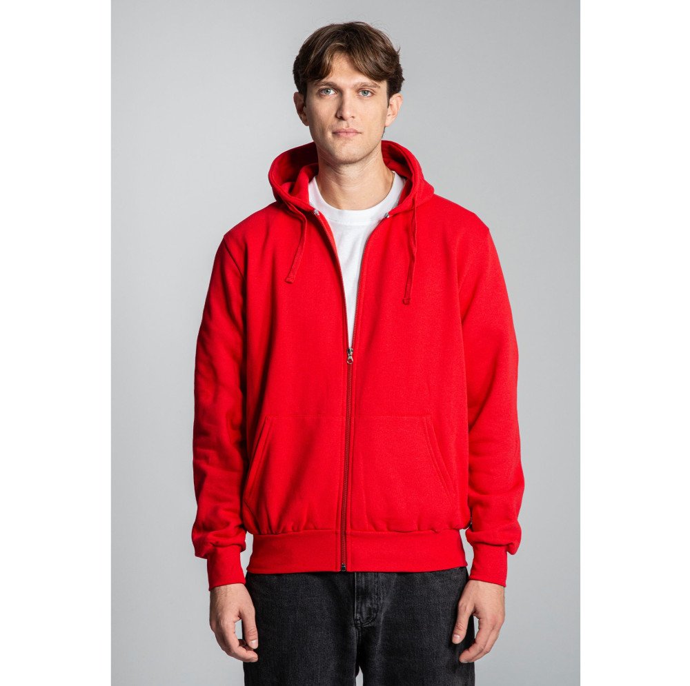 Sweat à capuche zippée classique made in Europe