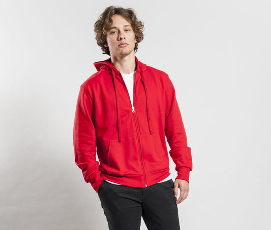 Sweat à capuche zippée classique made in Europe