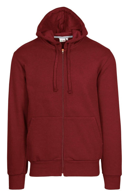 Sweat à capuche zippée classique made in Europe — coloris Sport Bordeaux #Couleur_Sport-Bordeaux