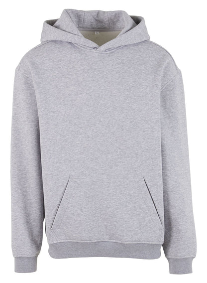 Sweat capuche ample 300 g/m² — BUILD YOUR BRAND LOOSE FIT HOODY — coloris Heather Grey #Couleur_Heather-Grey