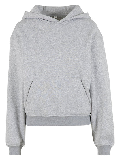 Sweat capuche ample pour femme 300 g/m² — BUILD YOUR BRAND LADIES LOOSE FIT HOODY — coloris Heather Grey #Couleur_Heather-Grey