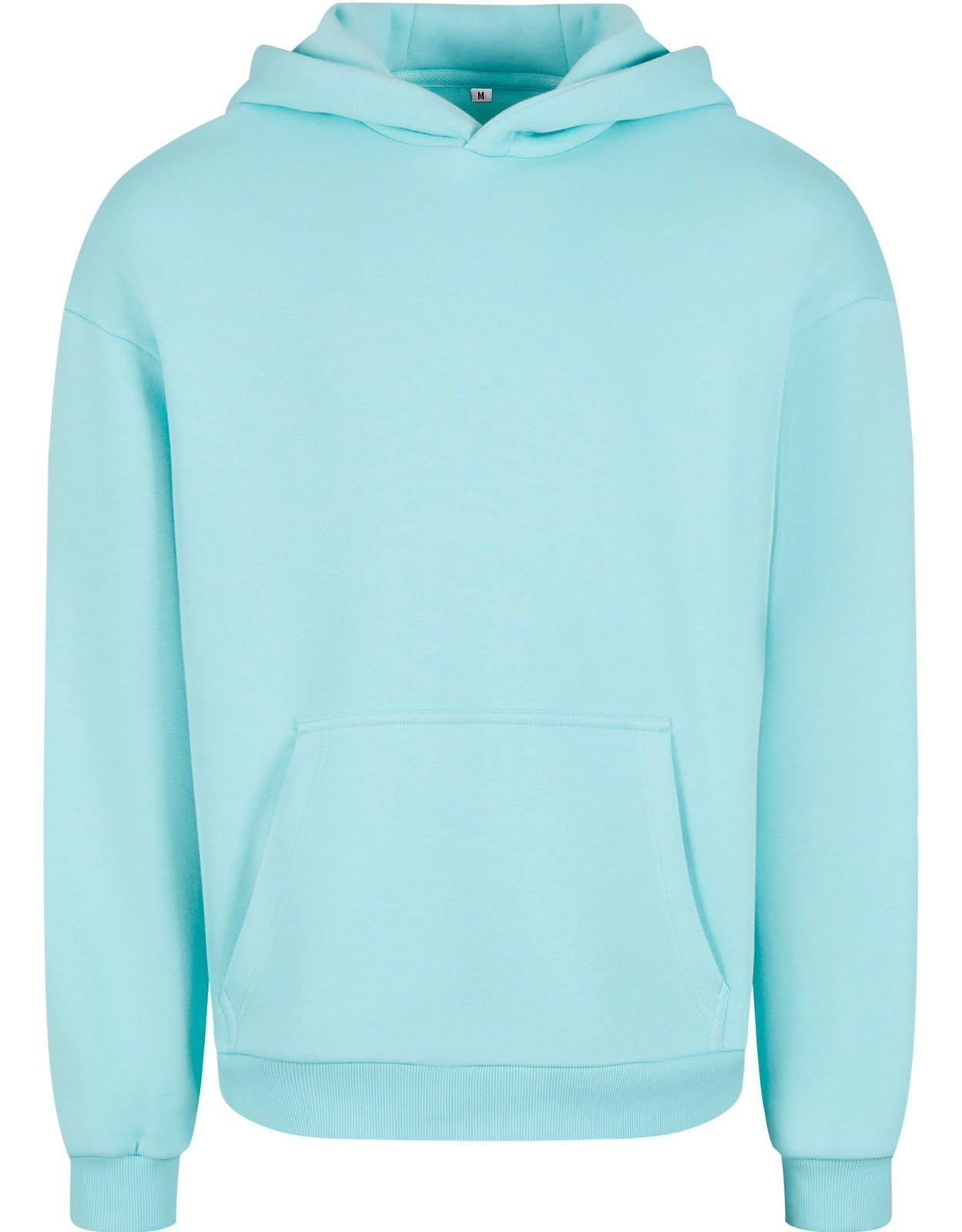 Sweat capuche au toucher doux 330 g/m² — BUILD YOUR BRAND FLUFFY HOODY — coloris Beryl Blue #Couleur_Beryl-Blue