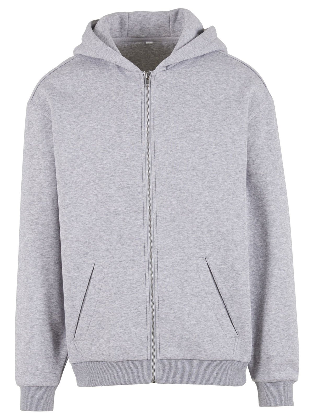 Sweat capuche zippé ample 300 g/m²  — coloris Heather Grey #Couleur_Heather-Grey