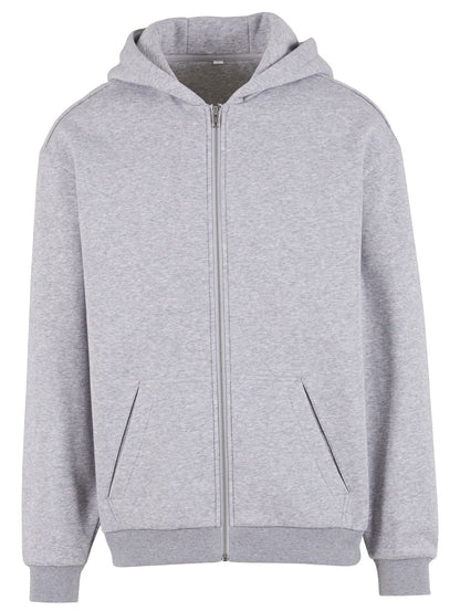 Sweat capuche zippé ample 300 g/m²  — coloris Heather Grey #Couleur_Heather-Grey